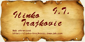 Ilinko Trajković vizit kartica